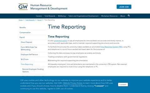 Time Reporting - The George Washington University