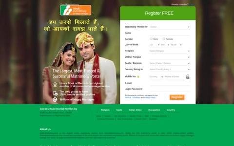 Hindi Matrimony - Matrimony.com