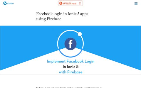 Facebook login in Ionic 5 apps using Firebase - Enappd