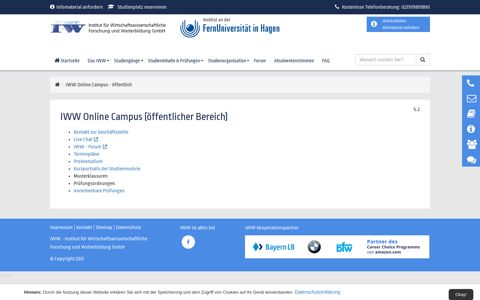 IWW Online Campus - öffentlich - Fernuni Hagen