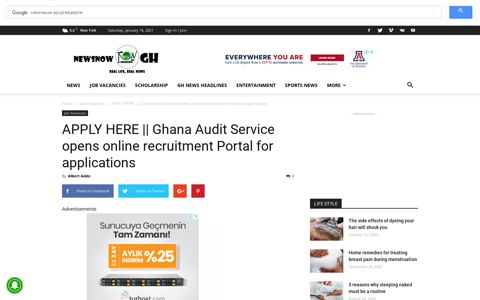 APPLY HERE || Ghana Audit Service opens online recruitment ...
