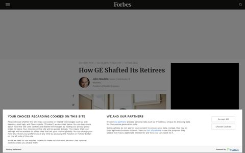How GE Shafted Its Retirees - Forbes