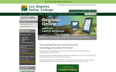 Register for Classes with the LACCD SIS Portal - Los Angeles ...