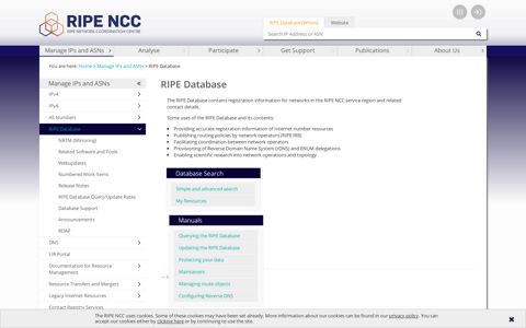 RIPE Database — RIPE Network Coordination Centre