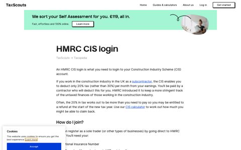 HMRC CIS login – TaxScouts