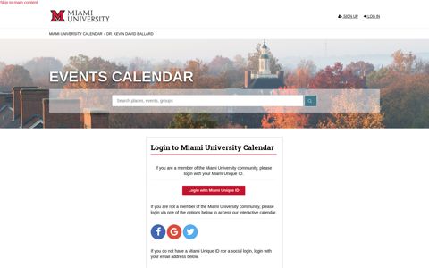 Dr. Kevin David Ballard - Miami University Calendar