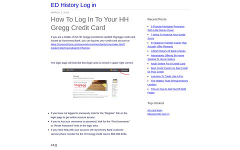 How To Log In To Your HH Gregg Credit Card - edhistorica