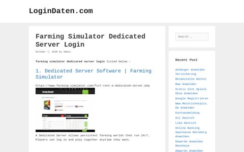 Farming Simulator Dedicated Server - Dedicated Server Software ...