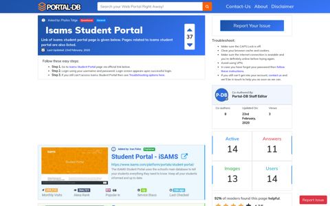 Isams Student Portal