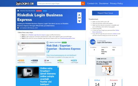Riskdisk Login Business Express - Logins-DB