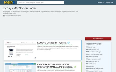 Ecosys M6535cidn Login | Accedi Ecosys M6535cidn - Loginii.com