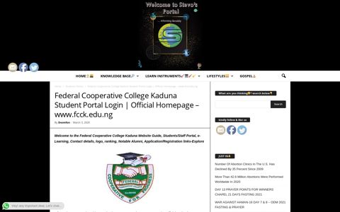 Federal Cooperative College Kaduna Student Portal Login ...