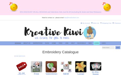 Embroidery Catalogue | Kreative Kiwi