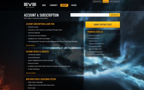 Account & Subscription – EVE Online
