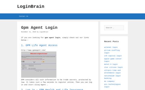 Gpm Agent Gpm Life Agent Access - LoginBrain