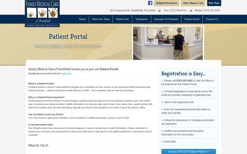 Patient Portal | Family Medical Care of Smithfield | Board ...