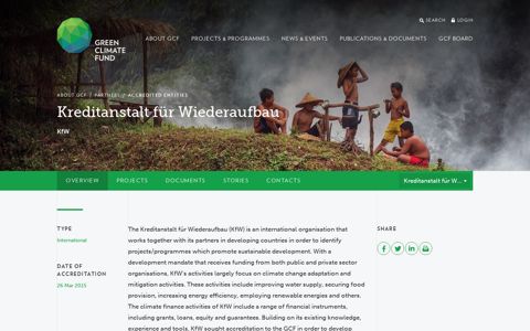 Kreditanstalt für Wiederaufbau (KfW) | Green Climate Fund