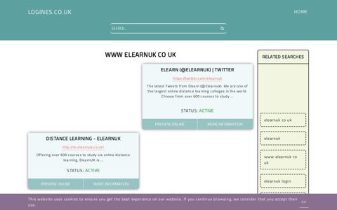 www elearnuk co uk - General Information about Login