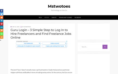 Guru Login - 3 Simple Step to Log In to Hire Freelancers and ...
