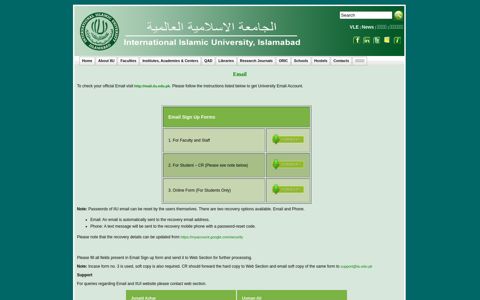 Email | International Islamic University