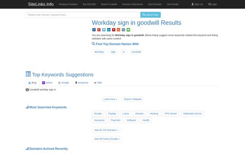 Workday sign in goodwill Results For Websites Listing