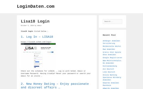 Lisa18 - Log In - Lisa18 - LoginDaten.com