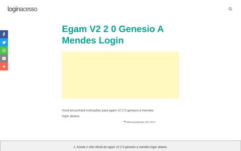 ▷ Egam V2 2 0 Genesio A Mendes Login - Loginacesso.net