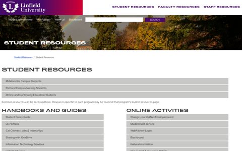 Student Resources - Linfield University