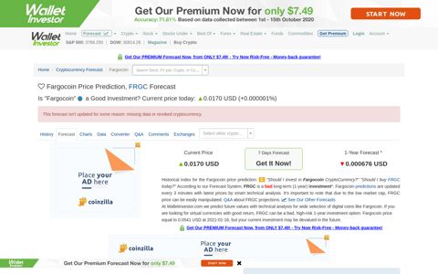 Fargocoin Price Prediction: down to $0.000676? - FRGC to ...