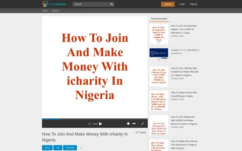 How To Join And Make Money With icharity In Nigeria