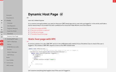 Dynamic Host Page - [GWT] Resources Examples ...