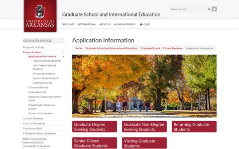Application Information | Graduate School and International ...