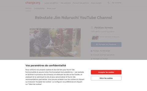 Petition · YouTube: Reinstate Jim Nduruchi YouTube Channel ...