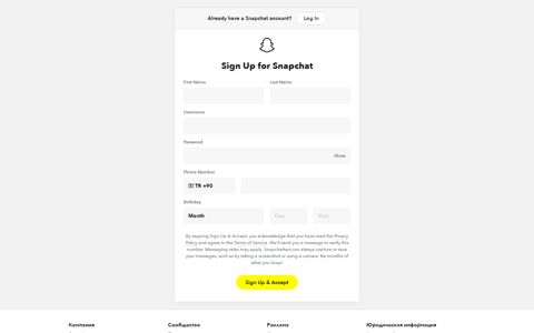 Sign Up for Snapchat • Snapchat