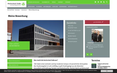Meine Bewerbung – Hochschule Fulda