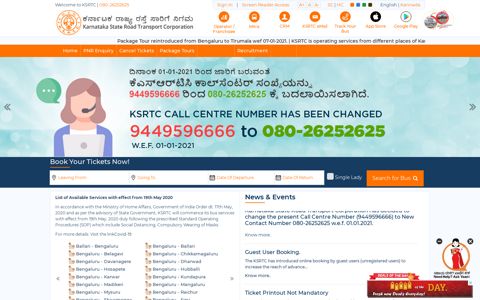 KSRTC.in: KSRTC Official Website for Online Bus Ticket ...