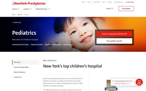 Pediatrics | NewYork-Presbyterian