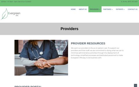 Provider Portal - Evergreen IPA