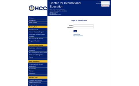 Login - HCC Study Abroad Program