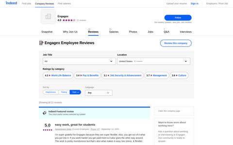 Working at Engagex: Employee Reviews | Indeed.com