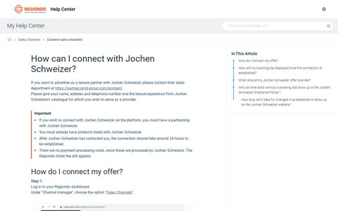 How can I connect with Jochen Schweizer? - Regiondo GmbH ...