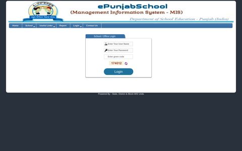 School/Office Login - ePunjab Schools