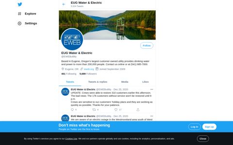 EUG Water & Electric (@EWEButility) | Twitter