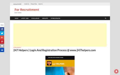 247 Helpers | Login And Registration Process @ www ...