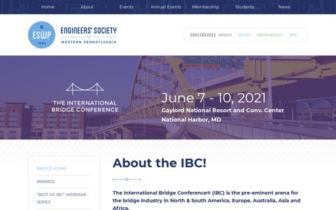 The International Bridge Conference® (IBC) - Engineers ...