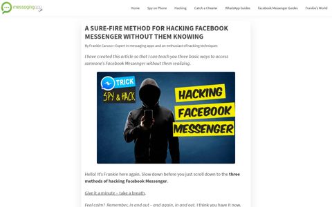 3 Ways to hack Facebook Messenger Without a Password ...
