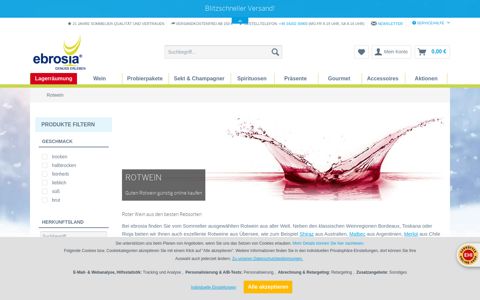 Rotwein günstig online kaufen & bestellen im Webshop | ebrosia