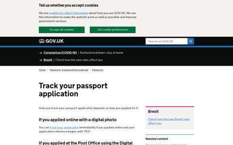 Track your passport application - GOV.UK