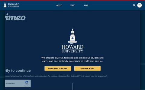 Howard University Home | Excellence in Truth and Service