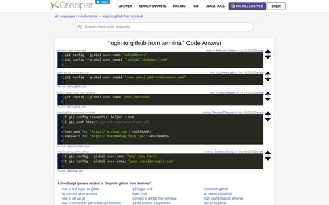 login to github from terminal Code Example - Grepper